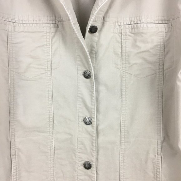 Chico's Tan Jacket Lightweight Corduroy Stretch Jacket Size 1 - Picture 4 of 12